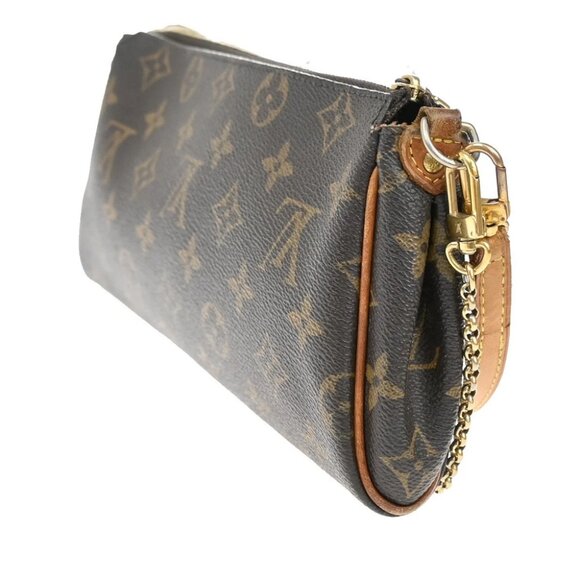 LOUIS VUITTON Eva 2Way Chain Shoulder Bag Monogram Leather Brown - Picture 4 of 15